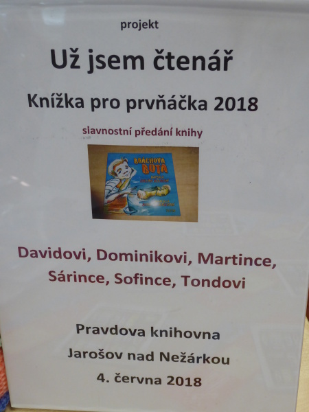na slavnostní předání knížek